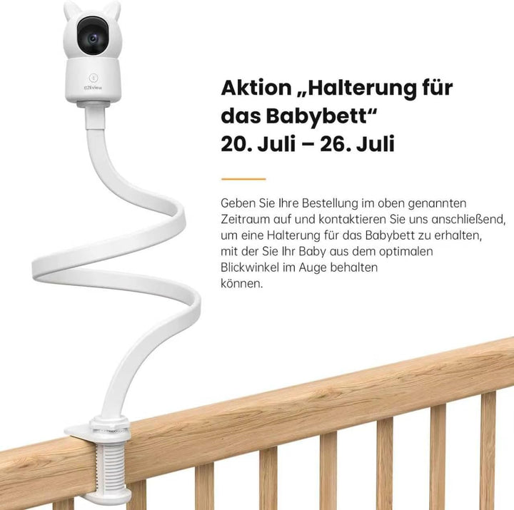 CZEview BM6 Babyphone mit Kamera 2K &amp; 4X Zoom, 5.5" HD WLAN Video Babyfon mit App, Nachtsicht, Beweg