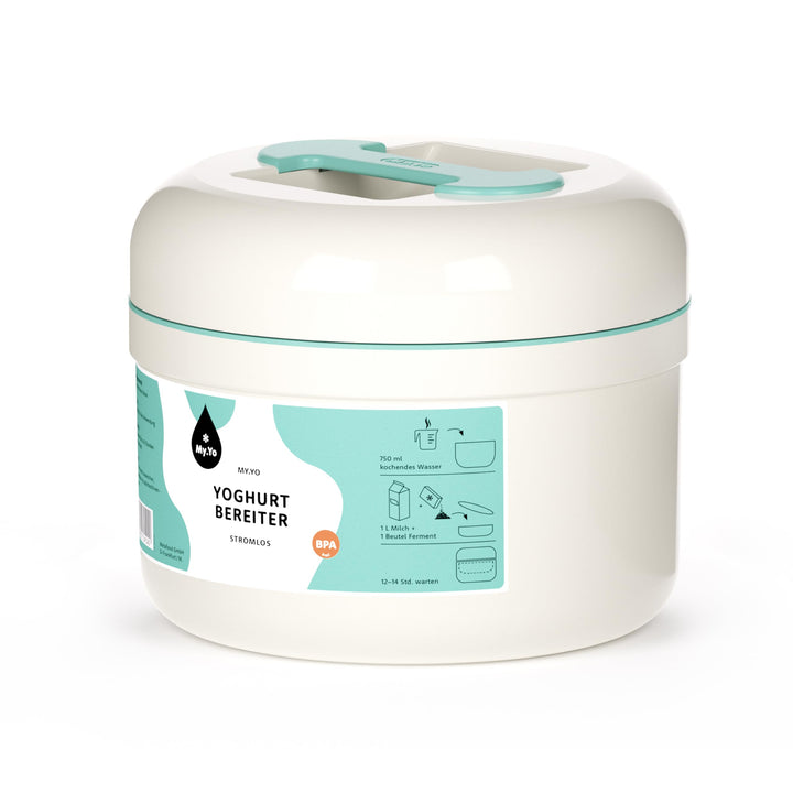 My.Yo - Joghurtbereiter ohne Strom | Farbe Mint | Inkl. 2 Beutel, Mint