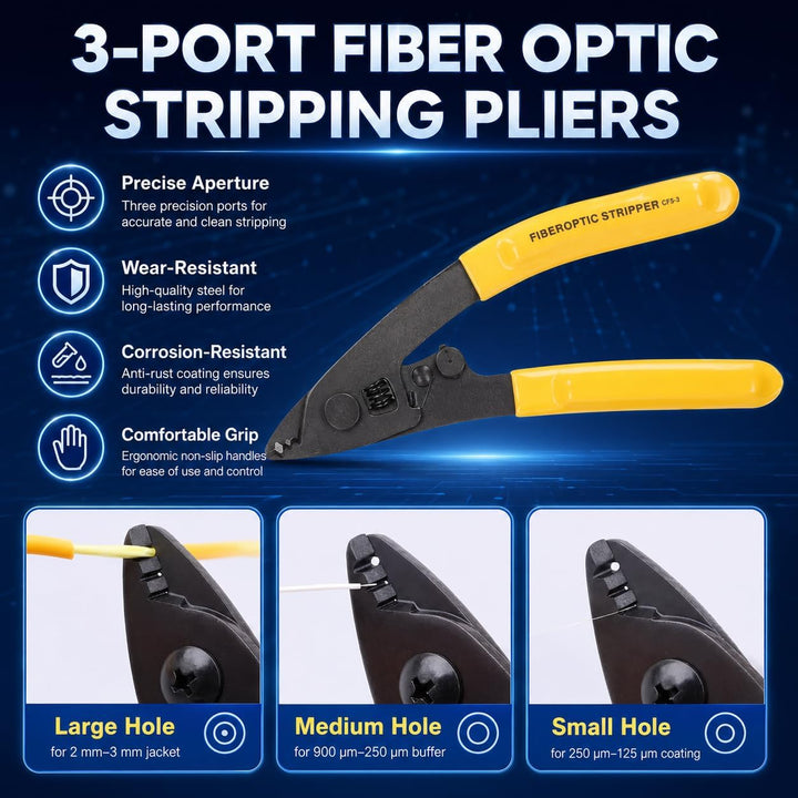 Glasfaser Werkzeug Set, 15 in 1 FTTH Tool kit FTTH Glasfaser Tool Kit Faseroptik FTTH Tool Kit Faser