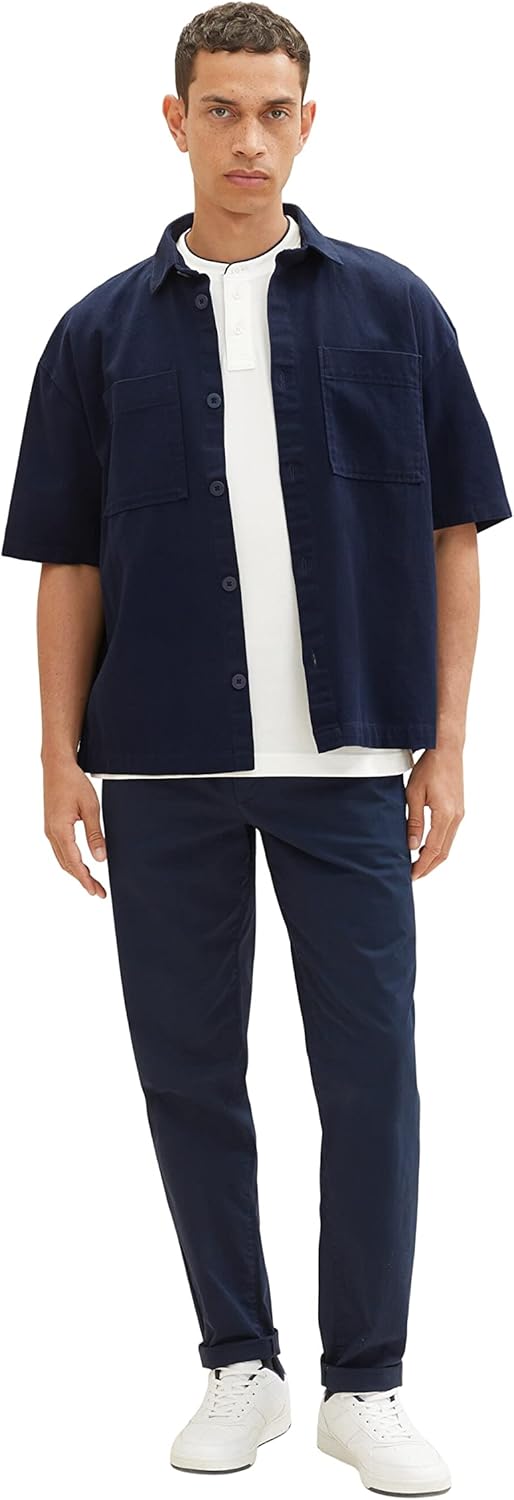 TOM TAILOR Herren Piqué Poloshirt mit Stehkragen M 10332 - Off White, M 10332 - Off White