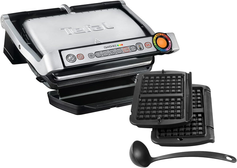 Tefal GC716D Kontaktgrill, Kunststoff, Schwarz, Metallisch, 401 x 229 x 450 mm