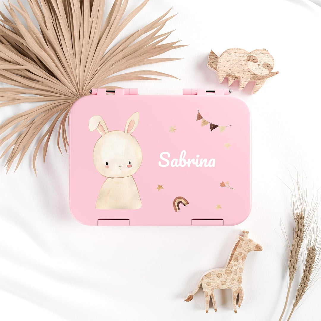 OT MB 2115 Personalisierte Kinder Brotdose mit Name - Lunchbox mit Fächern und Unterteilung - Gesche