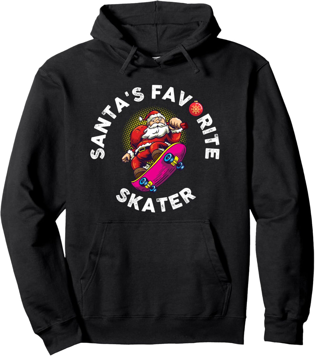 Santas Favorite Skater Pullover Hoodie