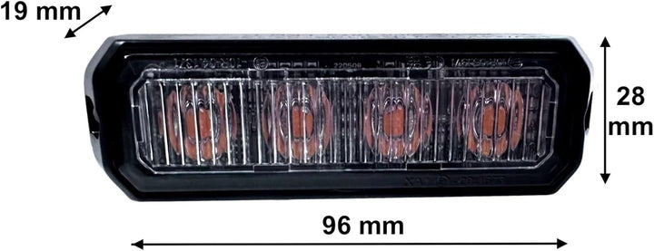 MelTruck® 2x LED Frontblitzer 95x28x19 12V 24V PKW LKW Traktor Bagger R65 R10 Heckblitzer