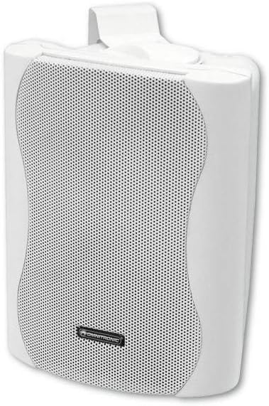 OMNITRONIC C-40 weiss 2x | Passives 2-Wege-Lautsprecherpaar mit Halterung, 4"-Tieftönern und 35 W RM