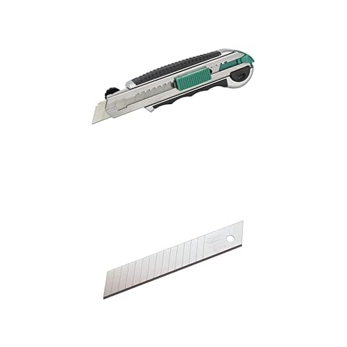 wolfcraft Profi-Abbrechklingen-Messer 18 mm I 4136000 I Messer für hohe Beanspruchung + 5 Abbrechkli
