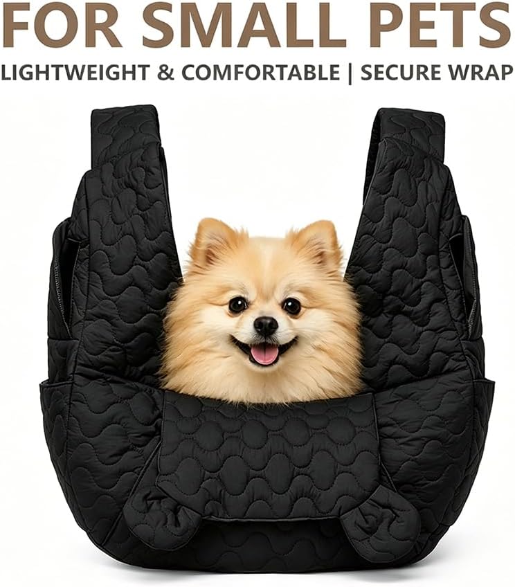 Hundetragetasche Bis 10 Kg, Freihändige Hundetasche Für Kleine Hunde mit Verstellbarem Gurt, Front H