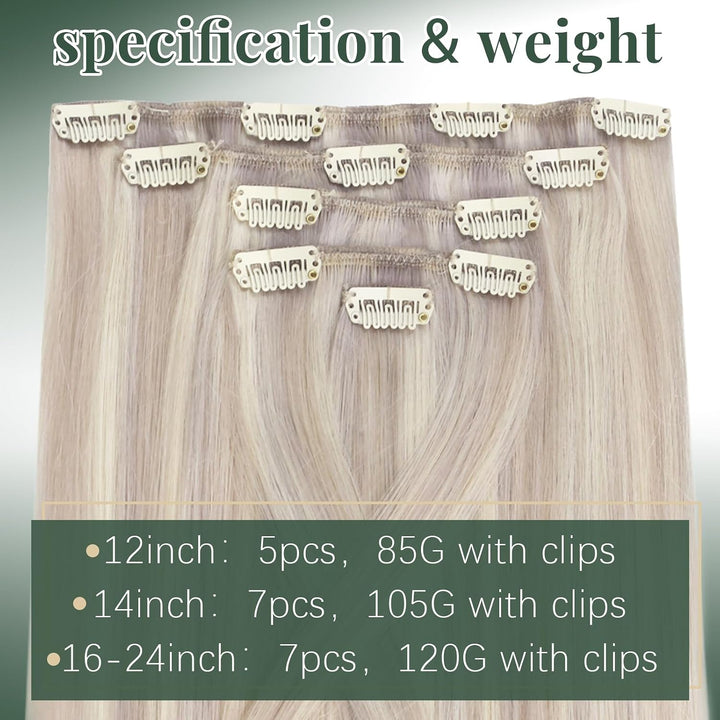 Ugeat Clip Extensions Echthaar Günstig Blond Remy Extensions Clip in Echthaar Blond Clip in Extensio