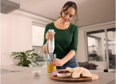 Braun Stabmixer MultiQuick 5 MQ 50236 M, 1000W, 21 Geschwindigkeitsstufen+Turbo, Edelstahl Pürierfus