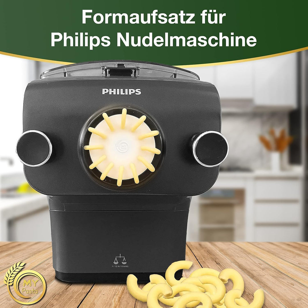 MY Pasta Hörnchen/Maccheroni/Bucatini Zubehör für Pastamaker Pasta Disc Kompatibel mit Philips Pasta
