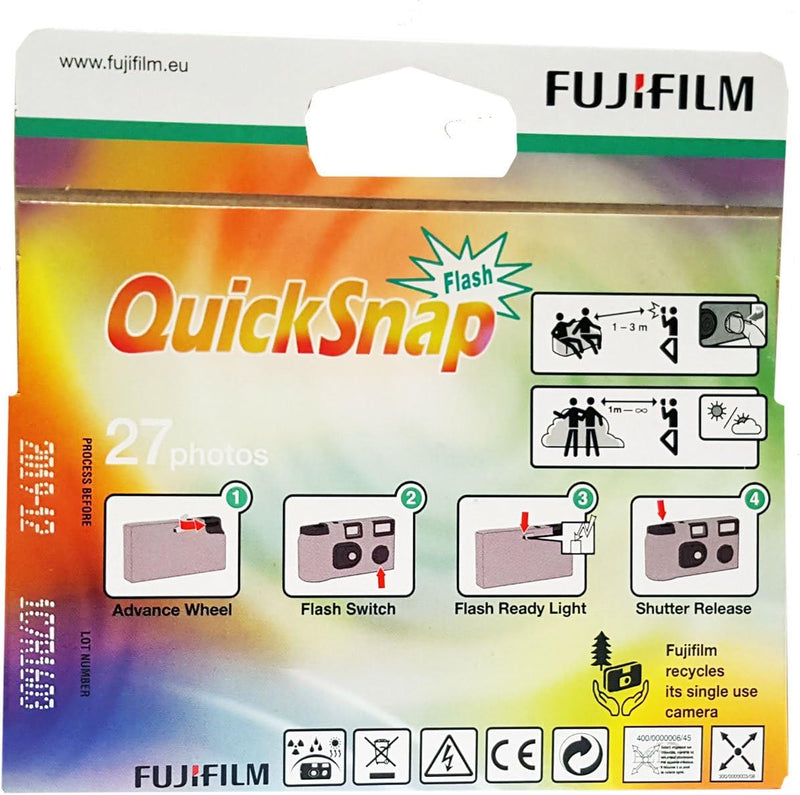 5x Fujifilm Quicksnap Flash Einwegkamera, 27 Bilder, mit