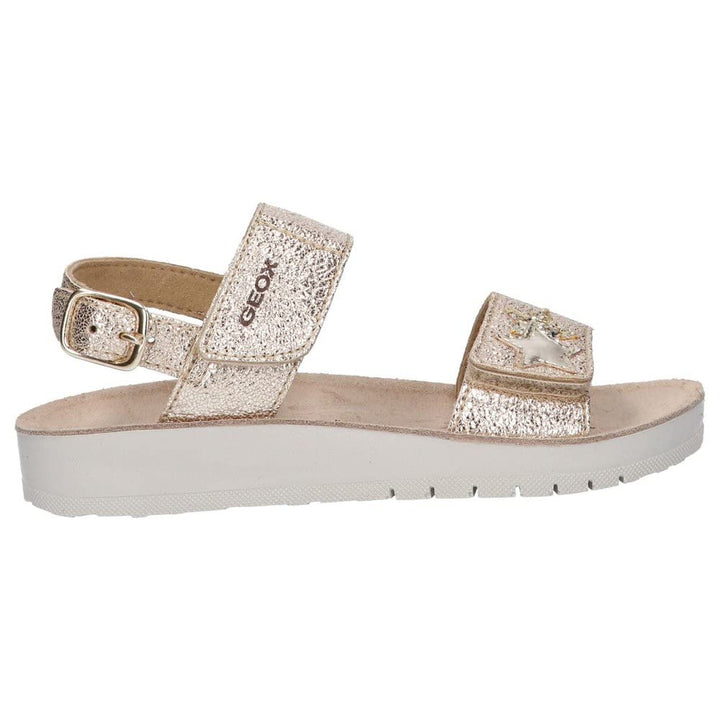 Geox Mädchen J Costarei Gi Sandals, Gold