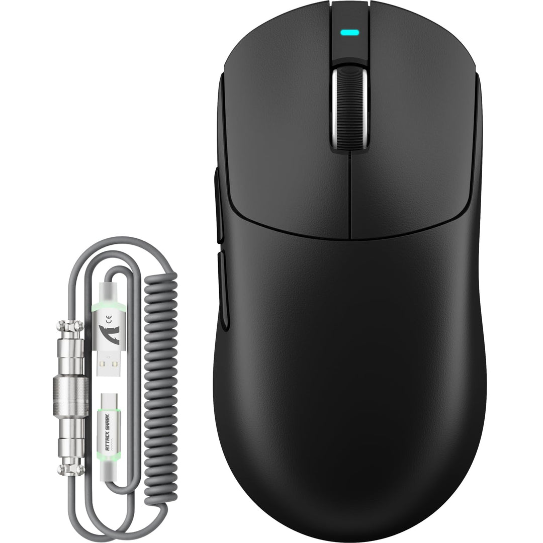 ATTACK SHARK X8 Serie Kabellose Gaming-Maus, 55–65 g Superleicht, PixArt PAW3395/3950 Sensor, BT/2.4