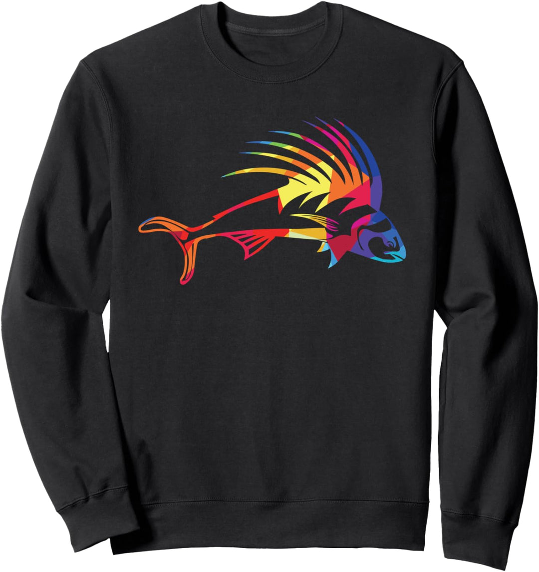 Fische I Bunter Hahnenfisch I Cooles Fisch Sweatshirt