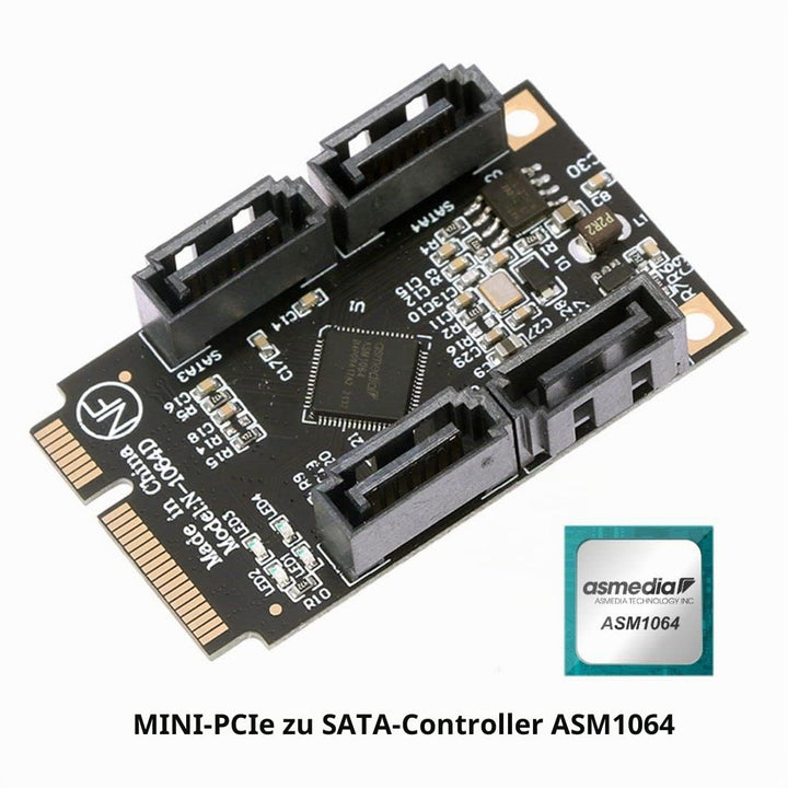 chenyang Mini PCIE auf 4 SATA 3.0 Erweiterungskartenadapter für Motherboard SATA Festplatten Port Er