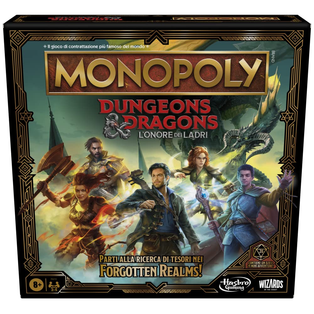Monopoly, Dungeons & Dragons: The Ehre der Dieves, Spiel für 2-5 Spieler, ab 8 Jahren