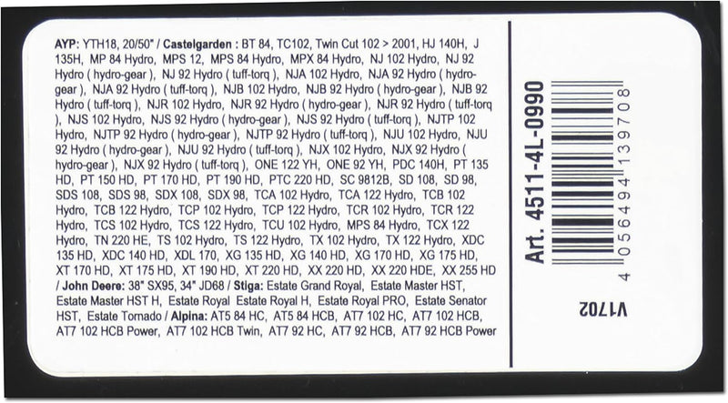 ARNOLD - X-Grip Keilriemen, Typ 4L990; 4511-4L-0990