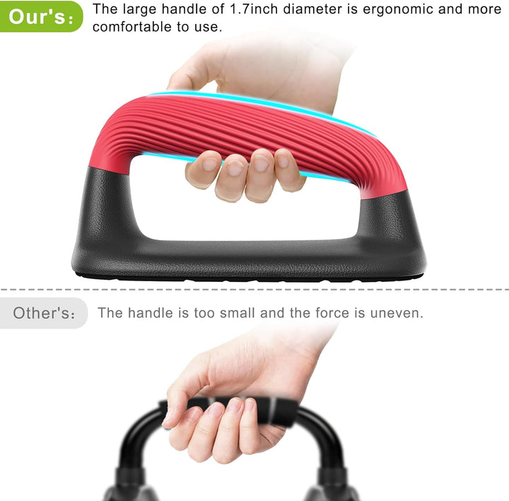Kipika Liegestützgriffe, Push-up handles, Push-up bars aus Weichem Kunststoff, Anti-Rutsch-Polster a
