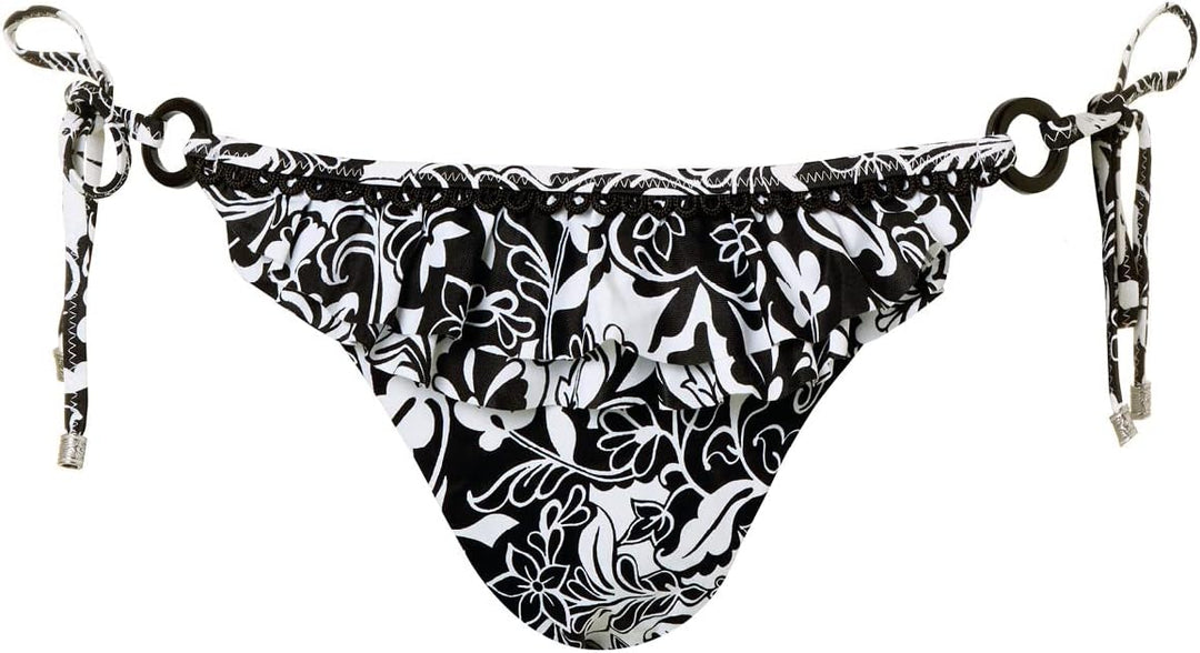 goldenpoint Bikini Damen Badeanzug Slip mit Riemen VIP Lounge S Schwarz, S Schwarz