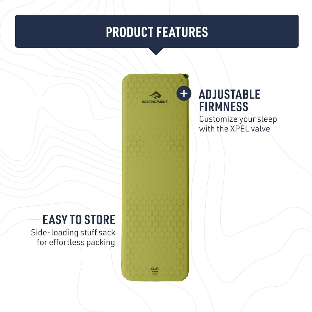 Sea to Summit Camp Self-Inflating Foam Sleeping Mat for Camping and Backpacking Konisch – Normal (18