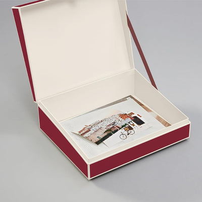 Semikolon 352573 Dokumentenbox – Aufbewahrungs-Box für Dokumente A4 – 31,5 x 26 x 10 cm – burgundy d