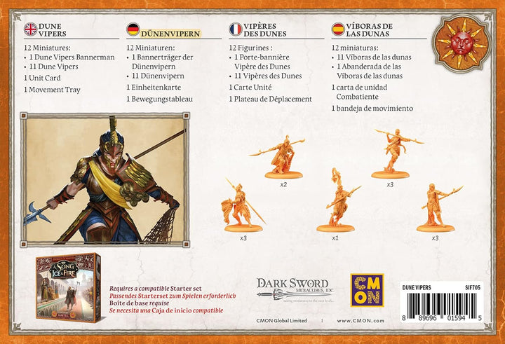 CMON | A Song of Ice & Fire – Dünen-Vipern | Erweiterung | Tabletop | 2 Spieler | Ab 14+ Jahren | 45