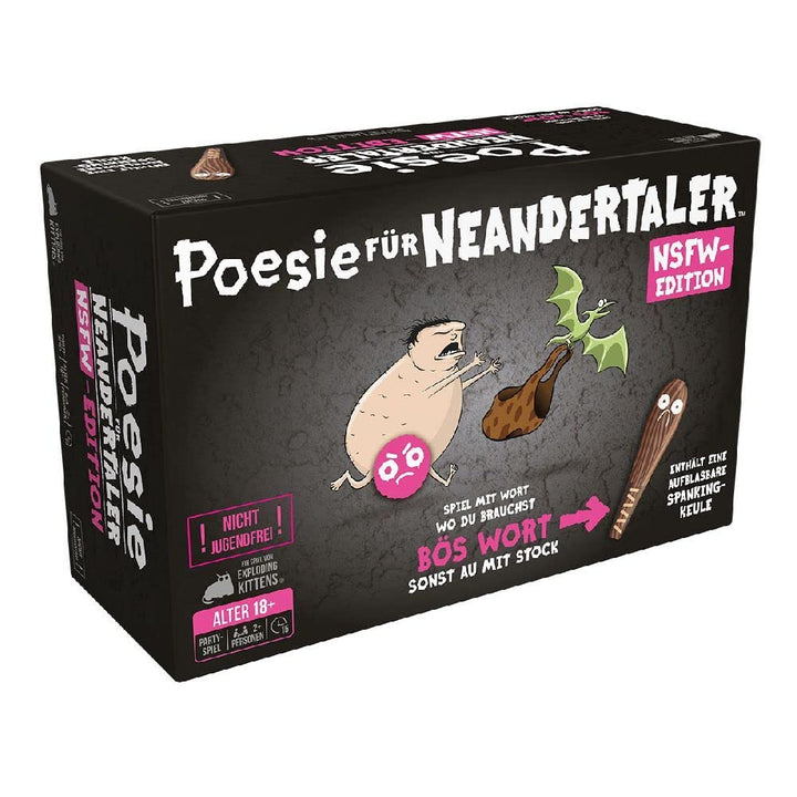 Exploding Kittens, Poesie für Neandertaler NSFW-Edition, Partyspiel, Kartenspiel, 2+ Spieler, Ab 18+