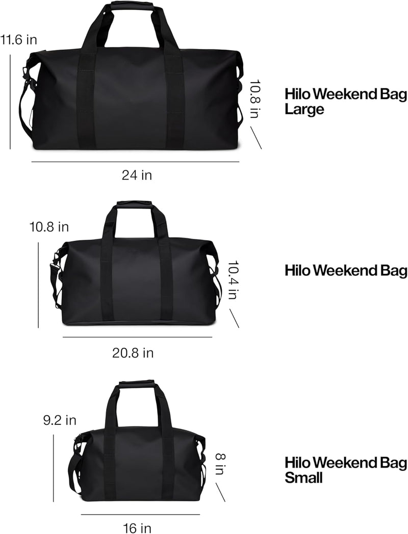 RAINS Hilo Weekend Bag - wasserdichte Reisetasche Grau, Grau