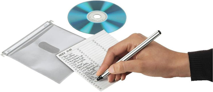 MediaRange Archivierungskoffer für 200 Discs, Aluminium-Optik, silber, 18cm & Hama CD Doppel-Schutzh