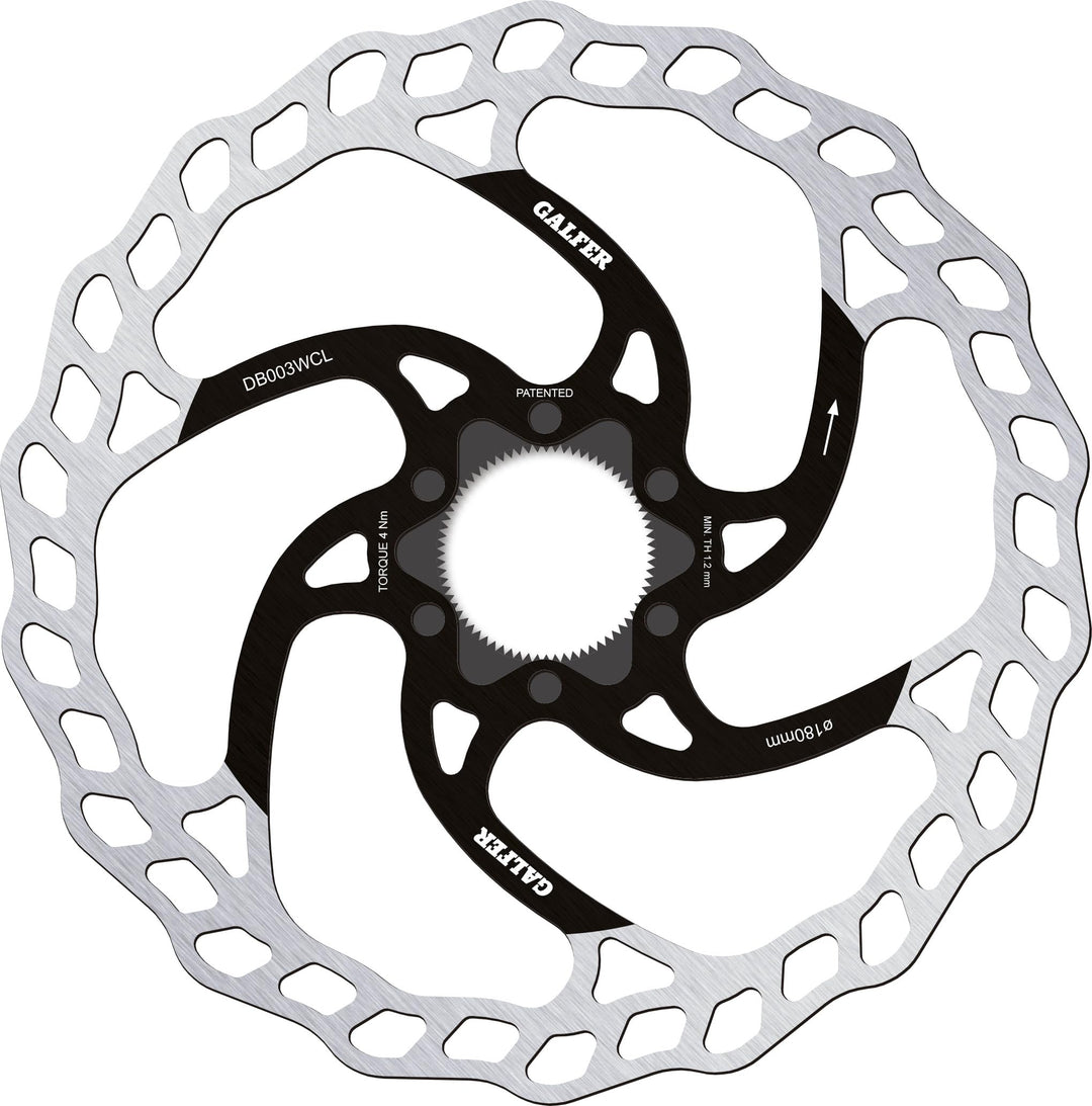 DISCO FRENO GALFER MTB DISC WAVE CENTERLOCK SYSTEM Ø180X18MM