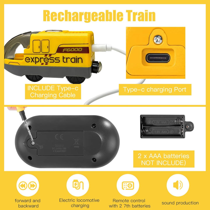 Eisenbahn Kinder Elektrisch, Zug Spielzeug mit Soundeffekten, Eisenbahn Elektrische Lok, Geschenk Sp