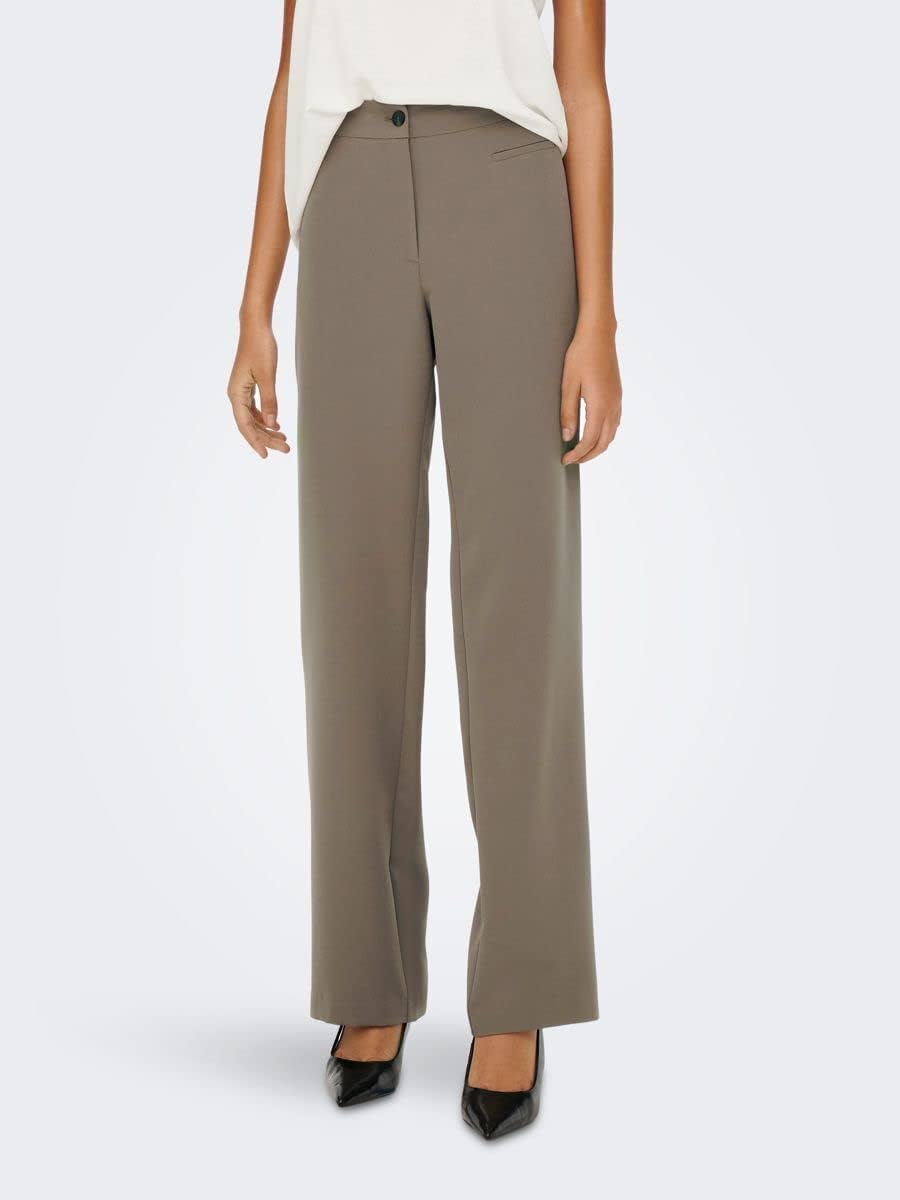 ONLY Damen Onllana-Berry Mid Straight Pant TLR Hose 36 Falcon, 36 Falcon