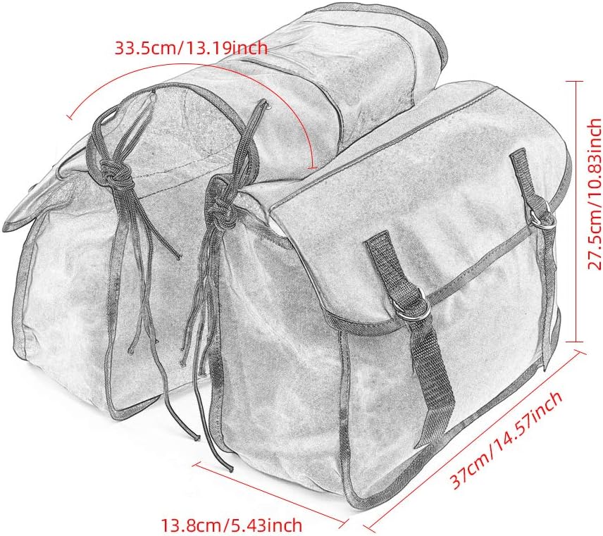 evomosa Motorrad Satteltaschen Canvas wasserdichte Werkzeug Aufbewahrungstasche für Motorradgepäckta
