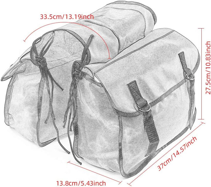evomosa Motorrad Satteltaschen Canvas wasserdichte Werkzeug Aufbewahrungstasche für Motorradgepäckta