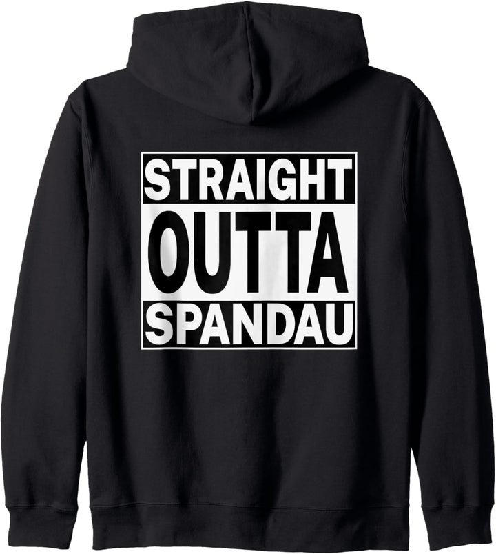 Straight Outta Spandau Berlin Backprint Kapuzenjacke
