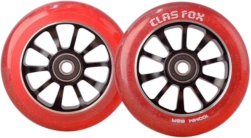CLAS FOX Pro Stunt Scooter Rollen Roller Räder Wheels 100mm EIN Paar mit ABEC-9 Kugellager CNC Metal