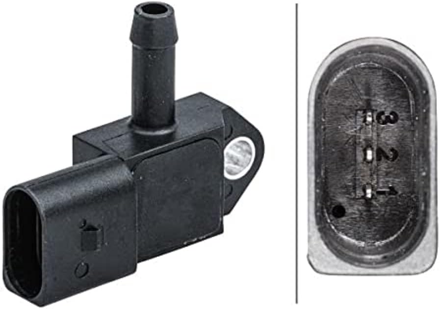 HELLA 6PP 009 409-591 Sensor, Abgasdruck - 3-polig - geschraubt