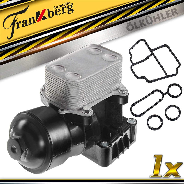 Frankberg Ölfiltergehäuse Ölfilter + Ölkühler für A1 A3 Altea Leon Rapid Yeti Beetle Golf J-e-t-t-a