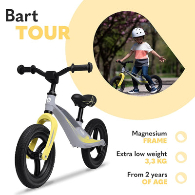 Lionelo Bart Tour Laufrad ab 2 Jahren bis 30 kg, Magnesiumrahmen, sportlicher Style, wartungsfreie P