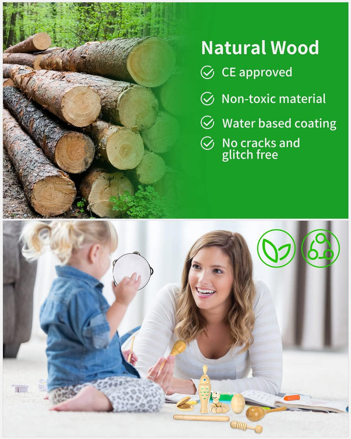 JOFLVA Musikinstrumente Für Kinder, 29 PCS Musikinstrumente Musical Instruments Set, Kinderspielzeug