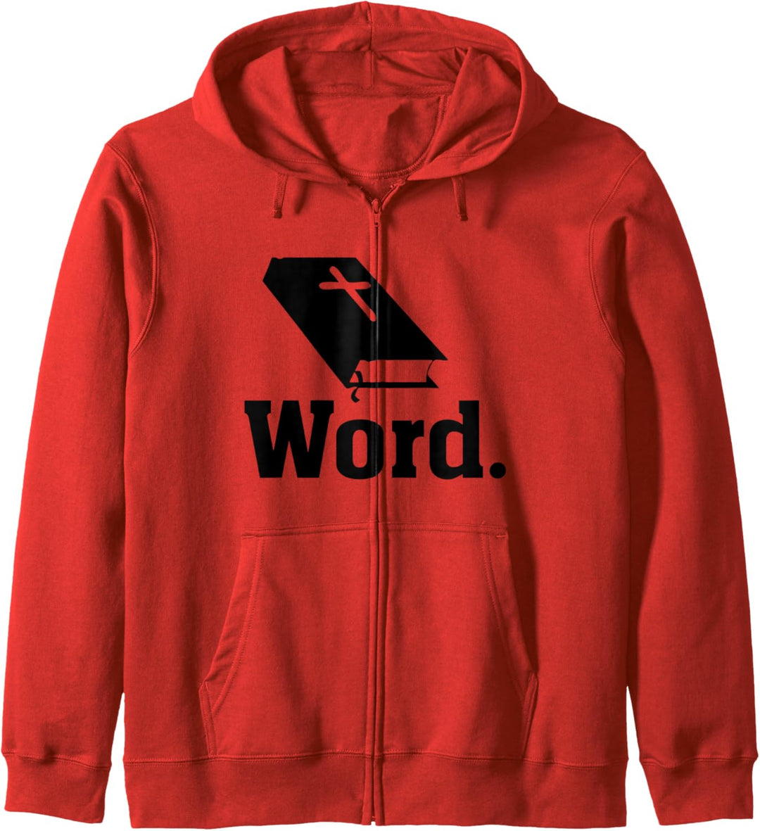 Word. Bible - Funny Christian Cross Silhouette Image Kapuzenjacke