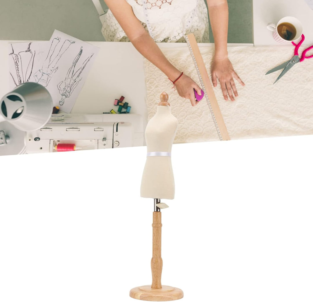 Weibliche Mannequin Torso Kleiderform Buchenholz mit Holzsockel Langlebige Professionelle NäH-Kleide