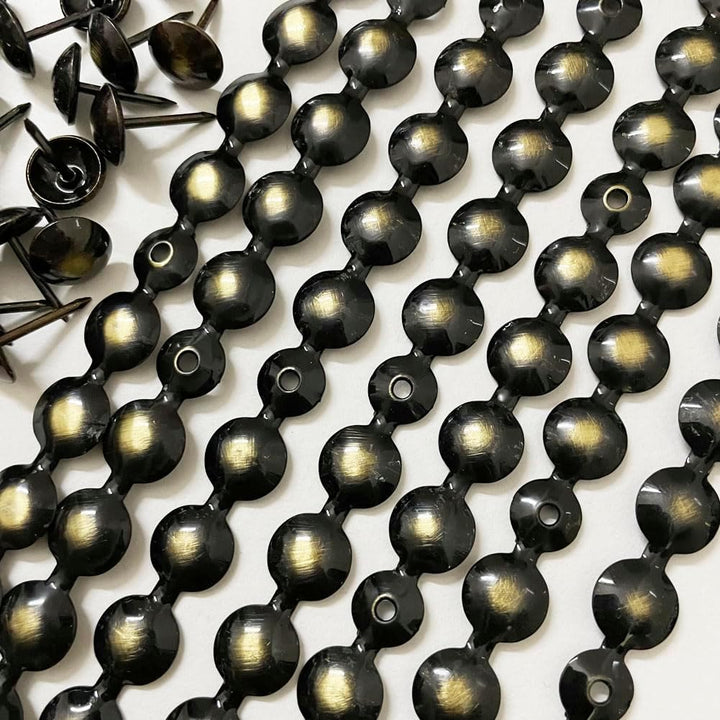 Let's Decorate, 10 Meter D11 mm verkupferte dekorative Nagelstreifen/Nagelkopfverzierungen, Sofazube