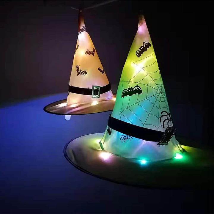 XineYuor Hexenhut Mädchen, 3PCS Halloween Hexenhut,Zauberer Hut für Erwachsene Kinder,Hallooween Dek