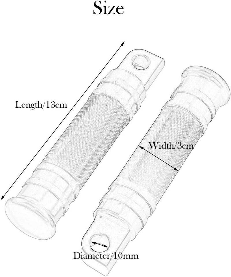HDBUBALUS 1 Paar Billet CNC Silber Aluminium Motorrad Fussrasten für Harley Style männliche Fussrast