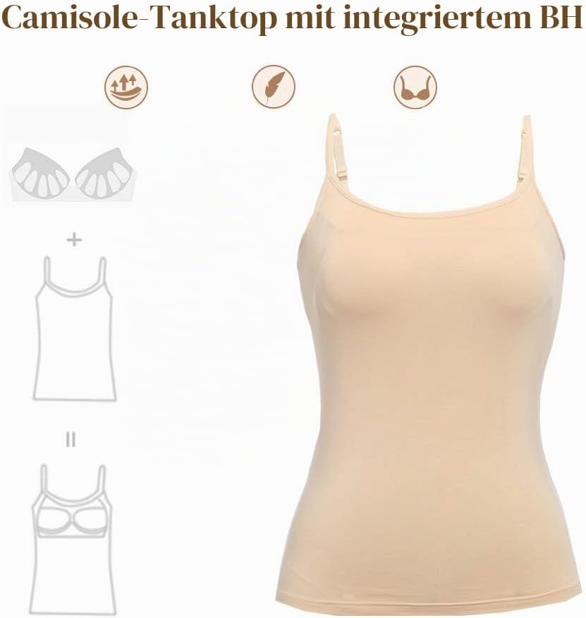 STARBILD Damen Unterhemd, S-4XL M Beige, M Beige
