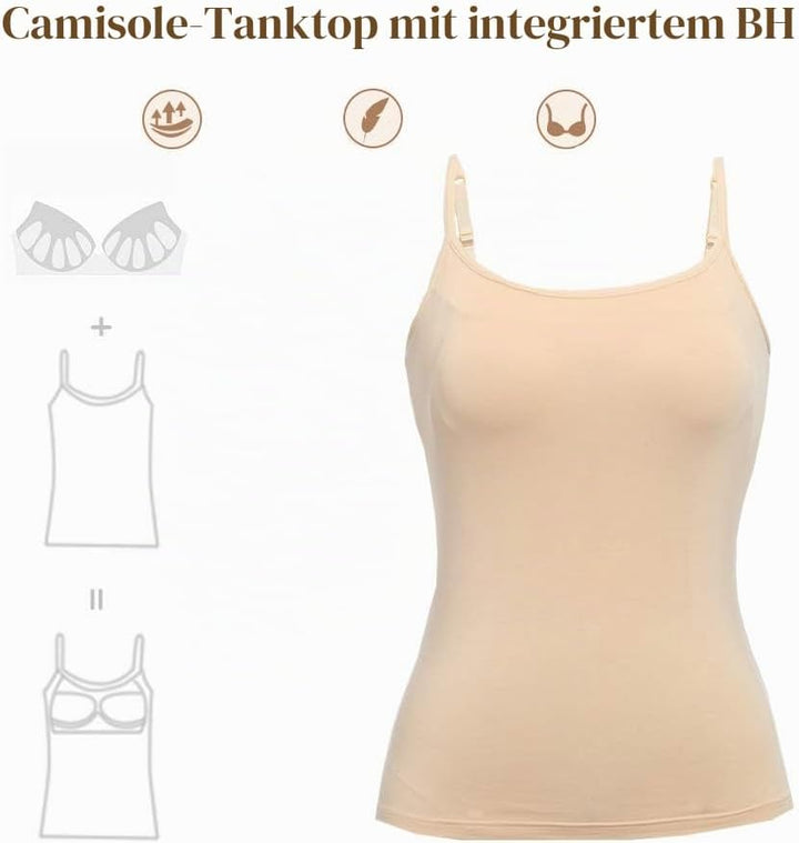 STARBILD Damen Unterhemd, S-4XL M Beige, M Beige