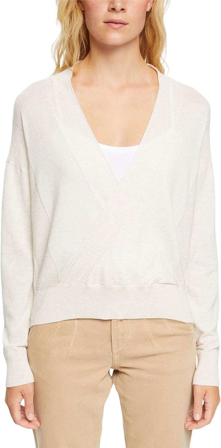 ESPRIT Pullover im Wickeldesign