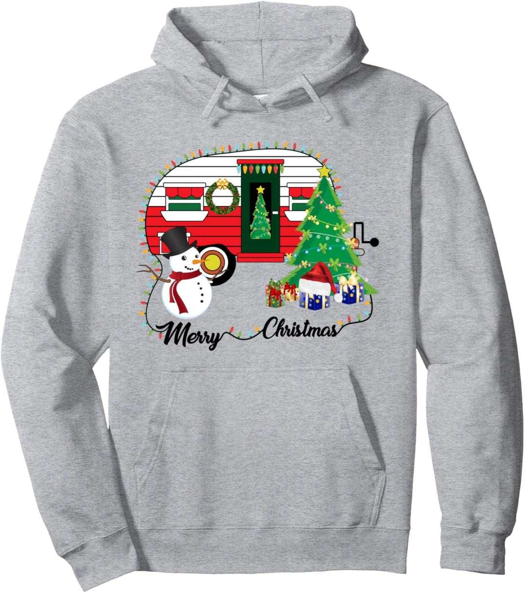 Weihnachten Wohnmobil Feiertag Lichter Dekorationen Pullover Hoodie