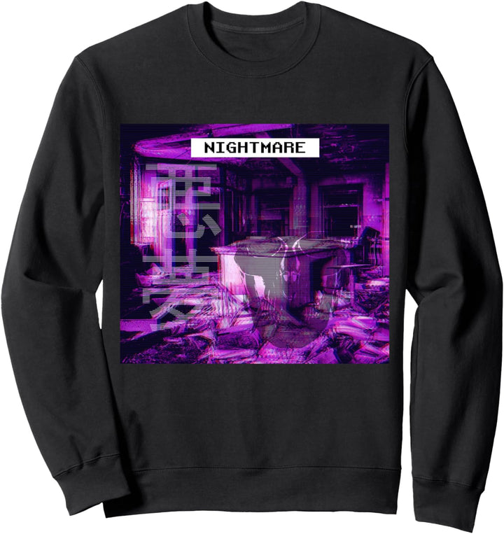 Glitchcore Weirdcore Aesthetic Hyperpop Nightmare Japanisch Sweatshirt